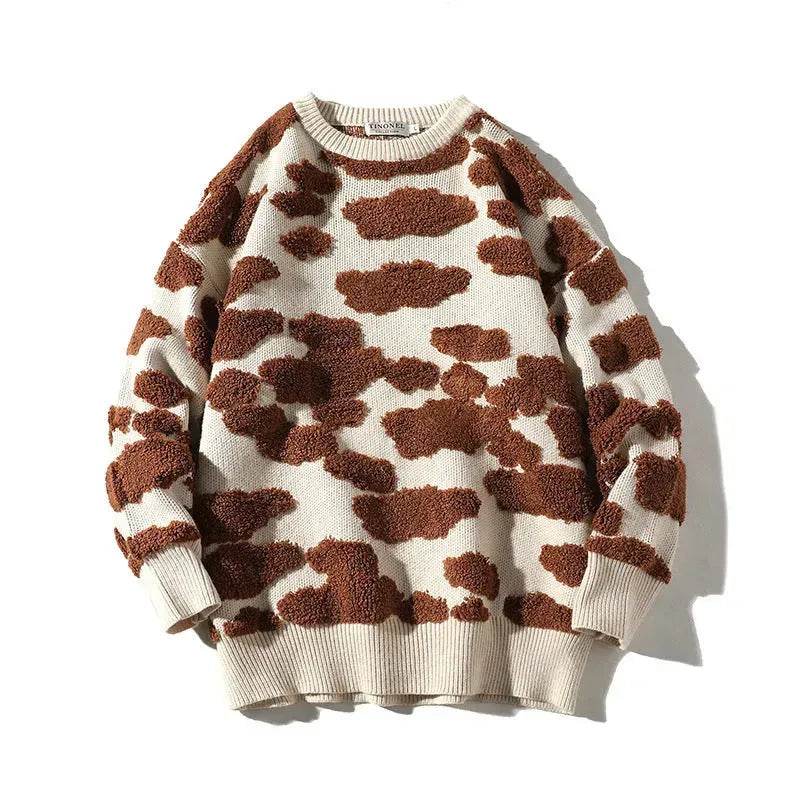 New Trend Autumn Winter Unisex Oversized Woolen Plush Pullover Sweater - Velora