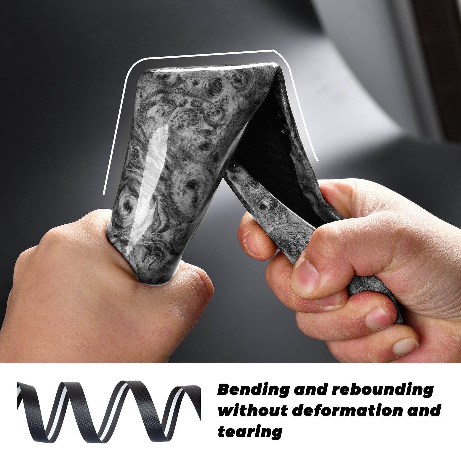 Mahogany Gray Buckle Steering Wheel - Velora