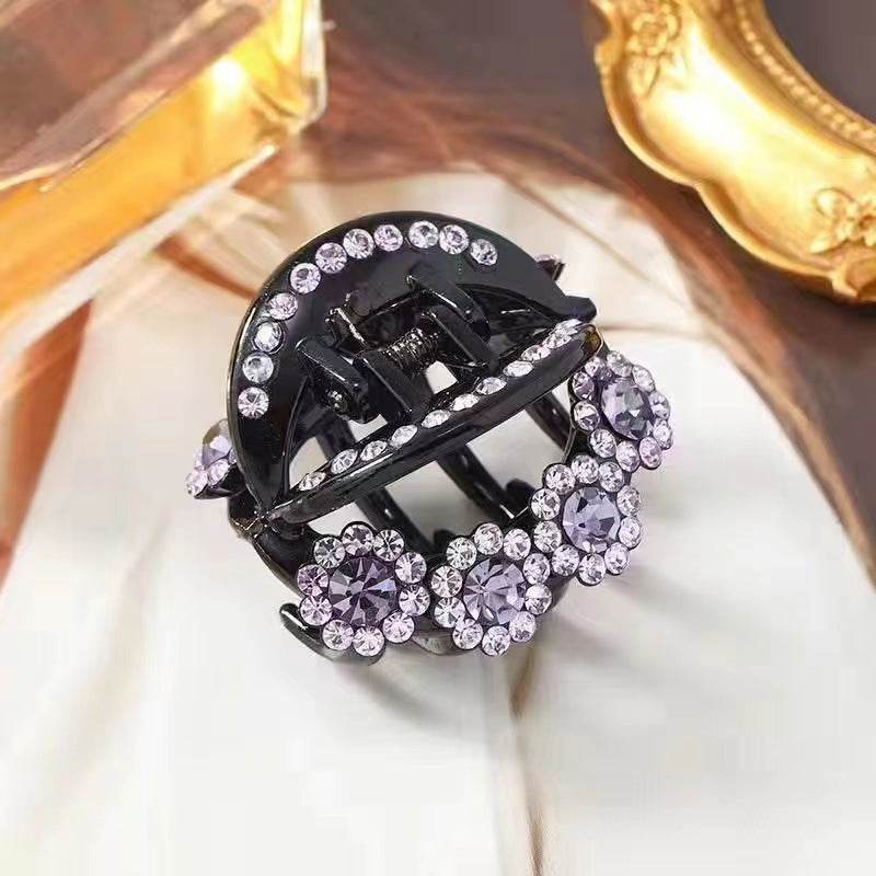 Rhinestone Flower Hair Clip – Korean Style Barrette