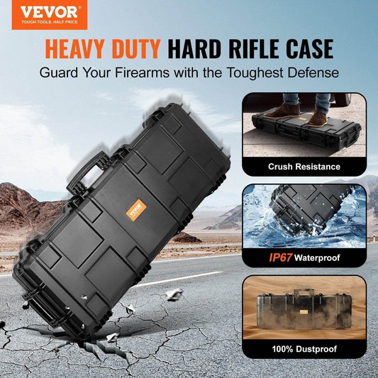 VEVOR Heavy Duty Hard Rifle Case Wheel Tactical Range Case Weapon Care and Accessories - Velora