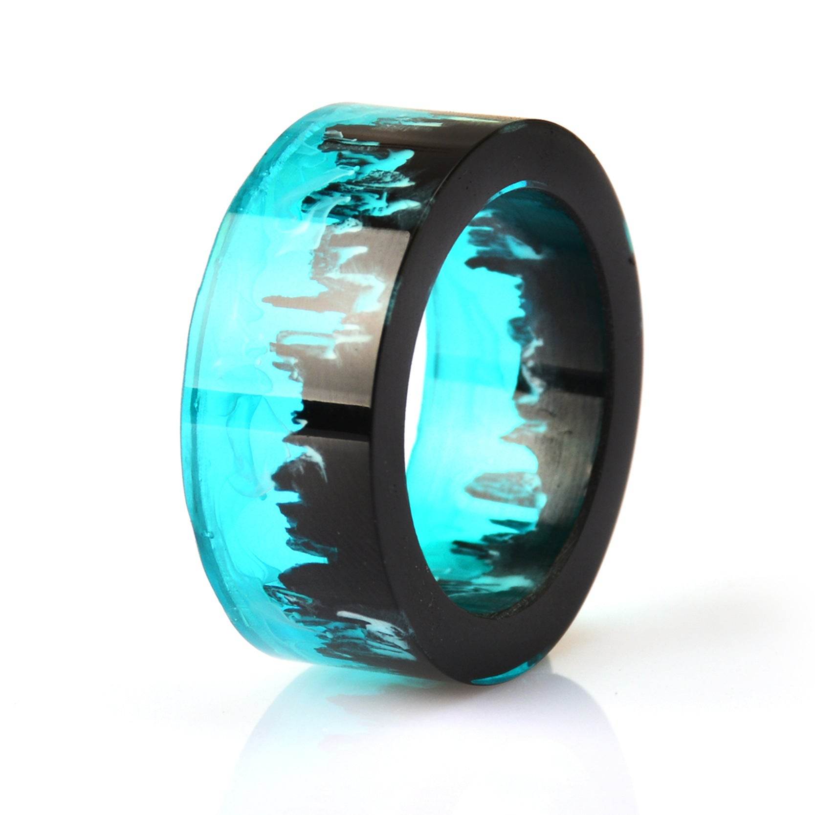 Blue Magic Magic Forest Small Diy Handmade Resin Ring - Velora