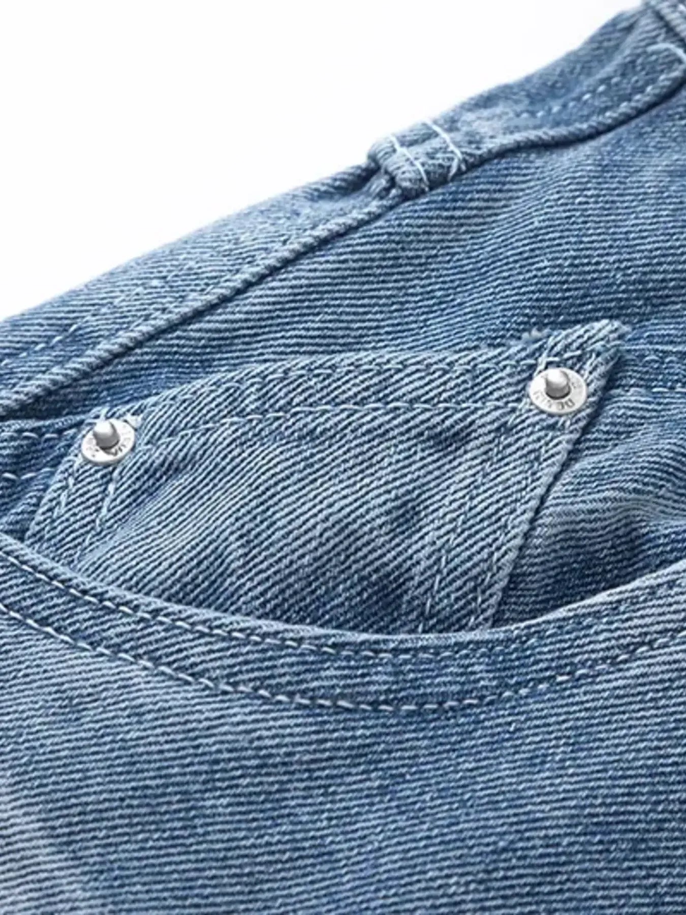 Men's Wide Leg High Waist Relaxed Fit Jeans - Velora