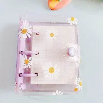 Kawaii Mini 3 Hole Daisy Notebook Planner Organizer Binder - Velora