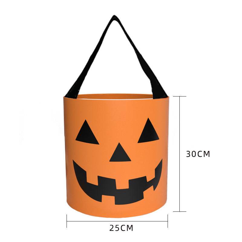 Halloween Candy Bag - Handheld LED Light-up Pumpkin Bag Tube, Halloween Trick-or-Treat Bag - Velora