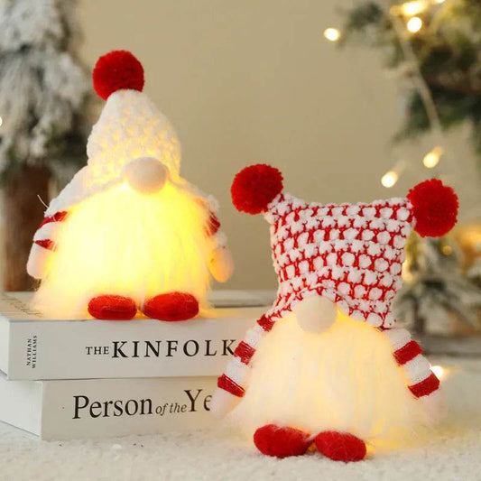 New Christmas Faceless Doll With Lights - Velora