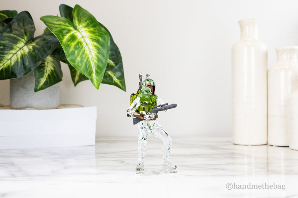 Swarovski (5619210) Star Wars Boba Fett 4.87 Inch Colored Crystal Figurine