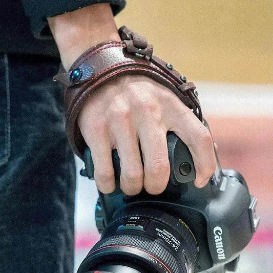 Camera leather wristband - Velora