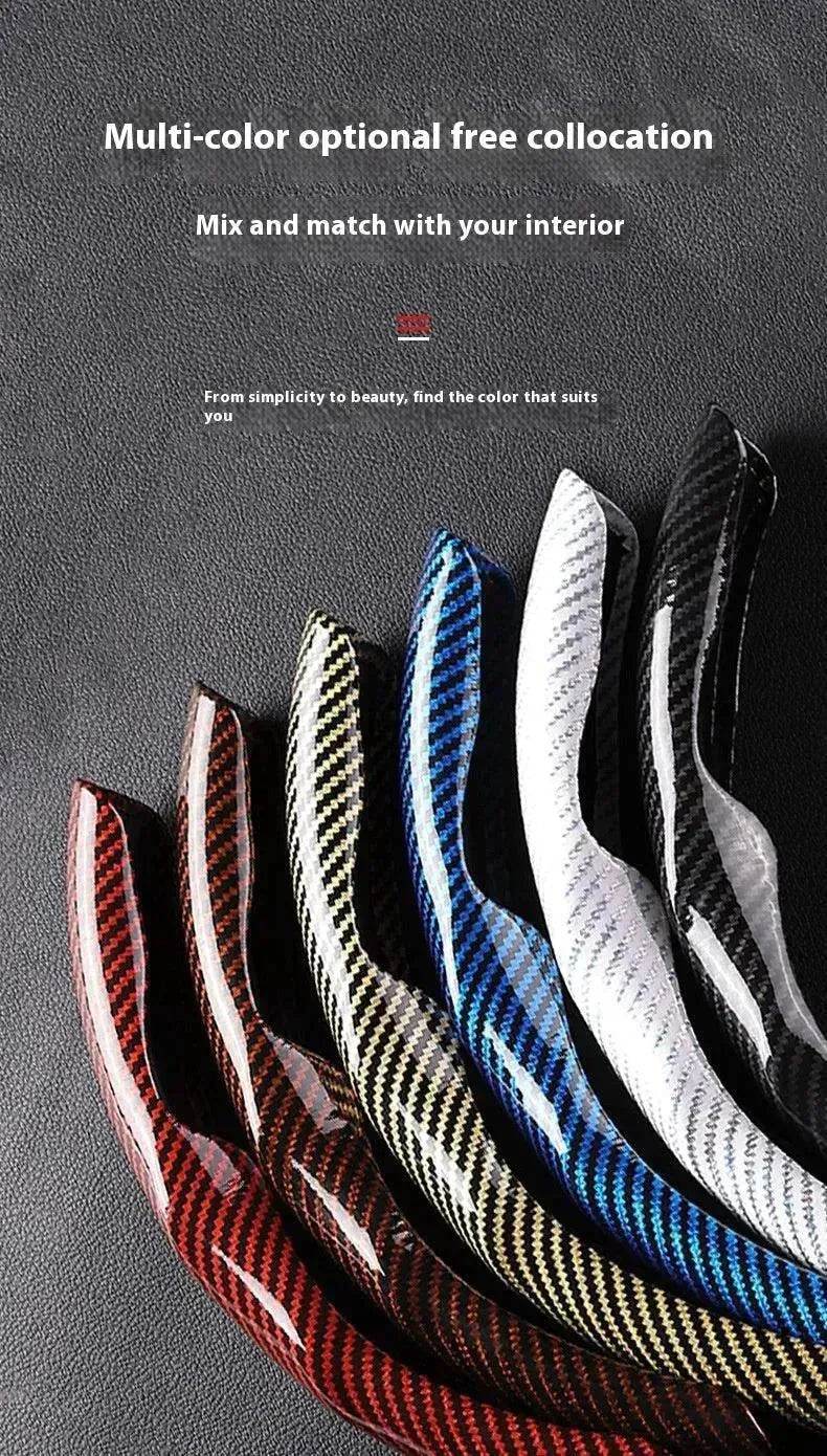 Car Carbon Fiber Pattern Glossy Car Steering Wheel Cover - Velora