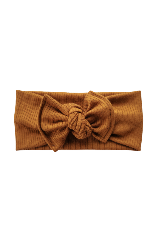 Modal Ribbed Headwrap | Caramel - Velora