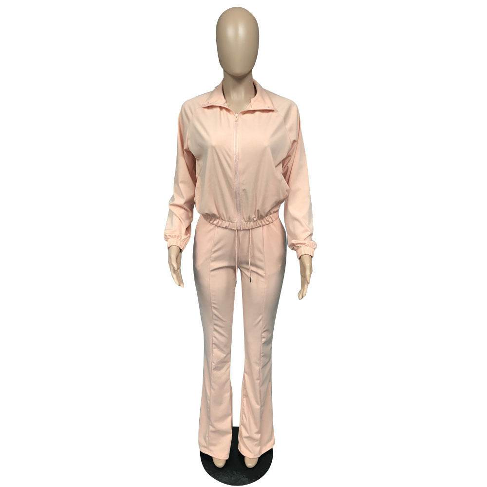 Women 2pcs Long sleeve Wide leg Pant set - Velora