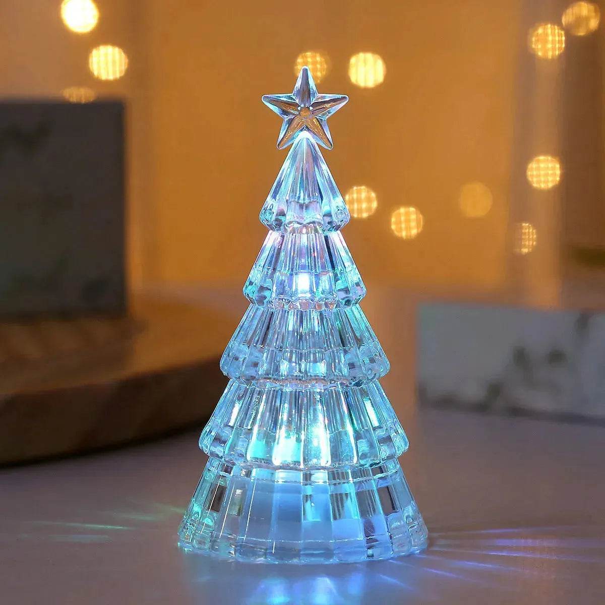 Christmas Lawn Decoration Light-emitting Christmas Tree Crystal Small Night Lamp - Velora