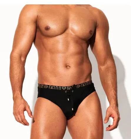 Nylon Triangle Low Waist Swimming Brief Trunks underwear men - Velora
