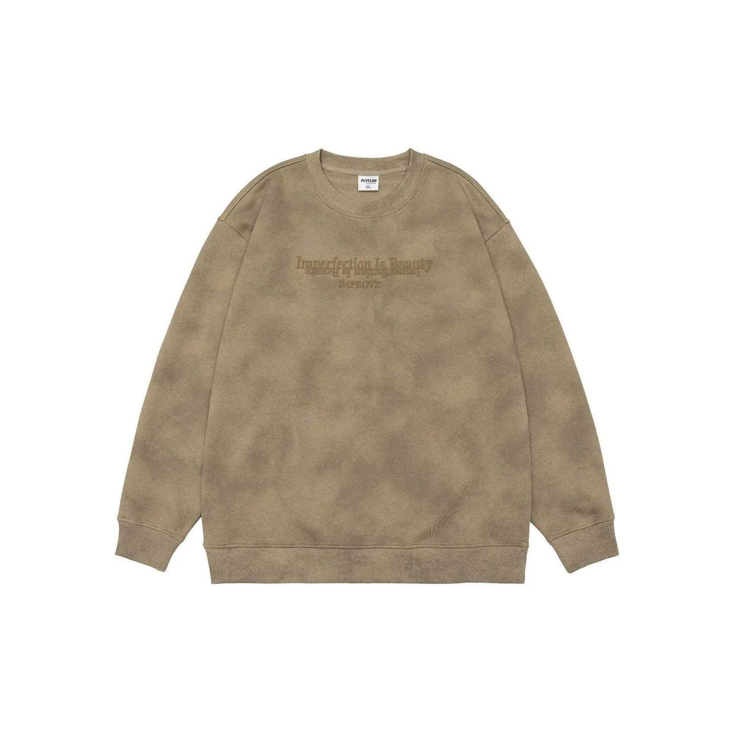 Retro heavy Oversized Crew neck Pullover sweatshirt for men - Velora