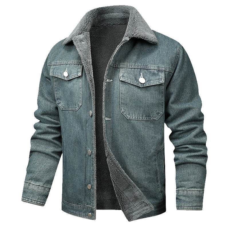 Denim Coat Fleece-lined Men Fashion Brands Jacket - Velora