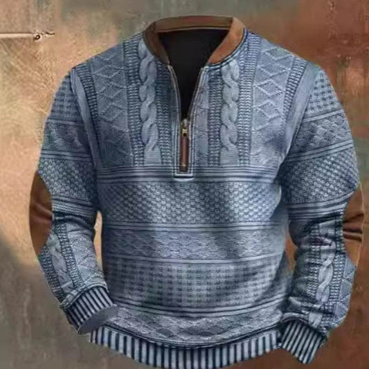 European And American Men's Half Zipper Sweater - Velora