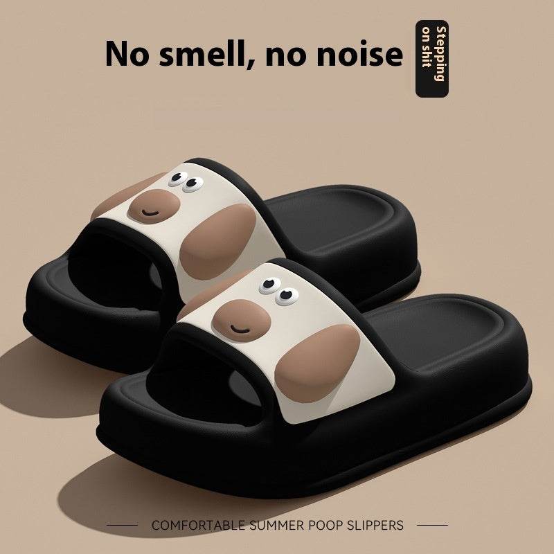 Cute Cartoon Dog Slippers Non-slip Floor Bathroom Slipper Summer Women's House Shoes - Velora