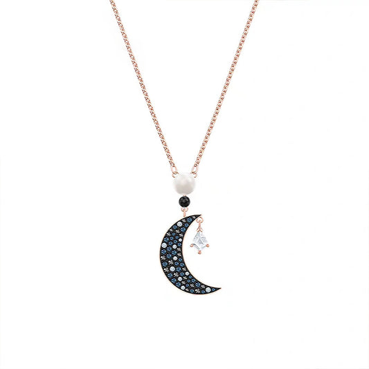 Swarovski Crystal Mysterious Moon Necklace for Women
