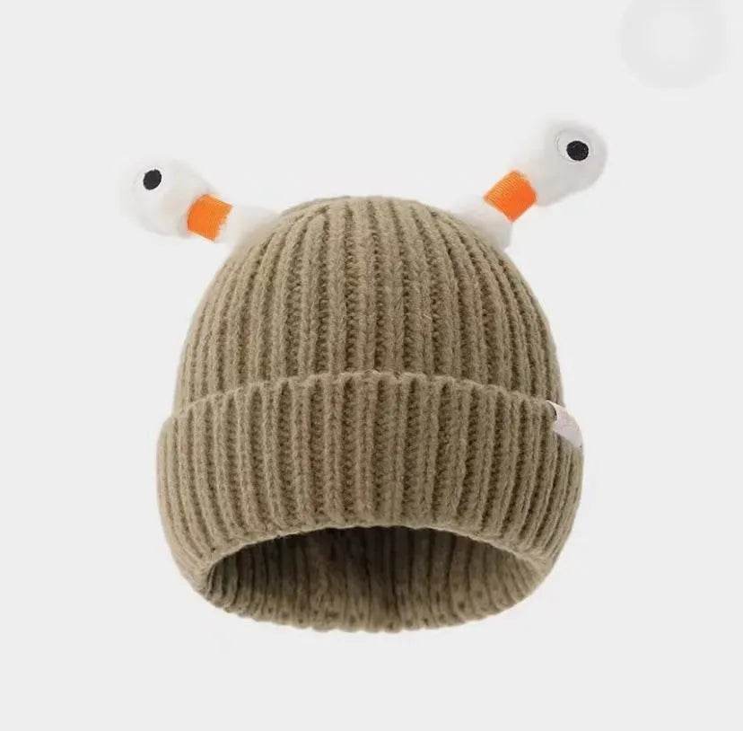 New Cute Luminous Fall Winter Warm Ear Protection Wool Cartoon All-matching Knitted Beanie Hat