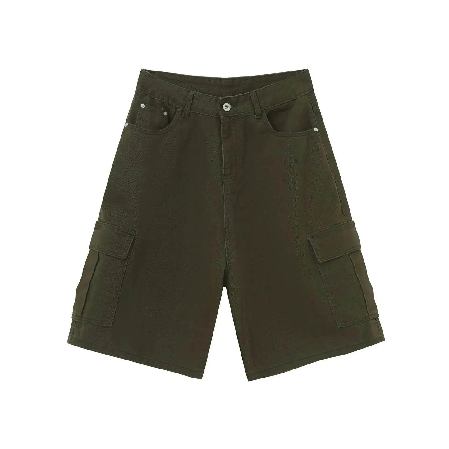 Men's Baggy Dad Shorts Jeans Denim Summer New Straight Wide-leg Workwear Denim Shorts for Men Loose Leisure All-matching Shorts - Velora