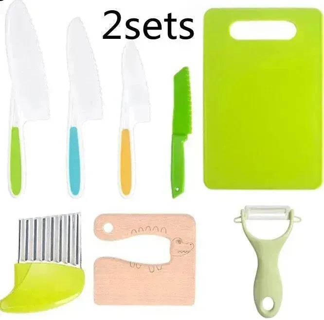 Children's Plastic Birthday Cake Stand Knife Toy Suit - Velora