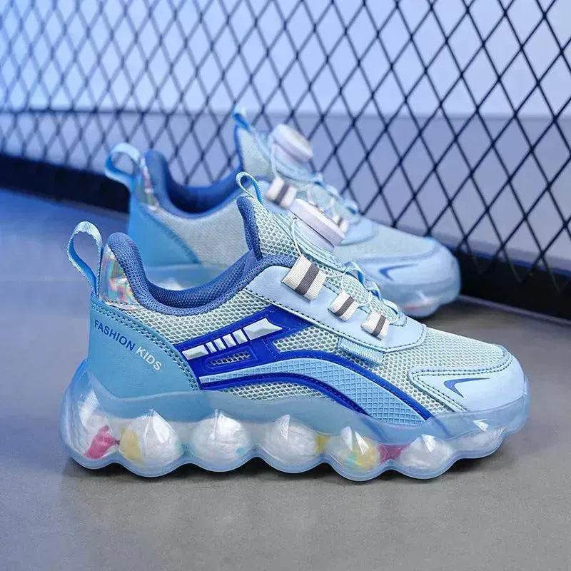 Children's Sports Rotating Buckle Single Mesh Shoes - Velora