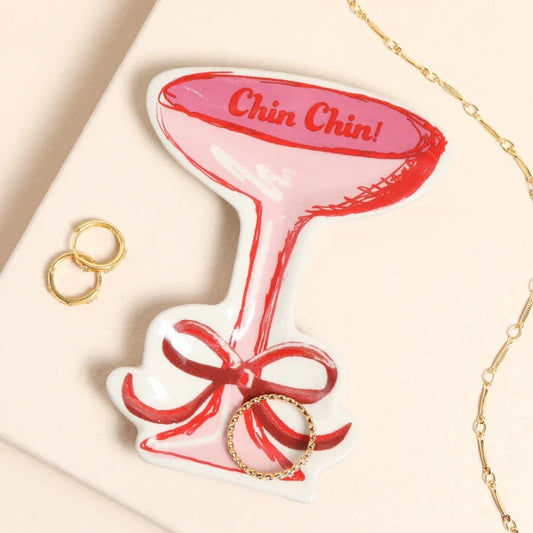 Chin Chin Cocktail Ceramic Trinket Dish