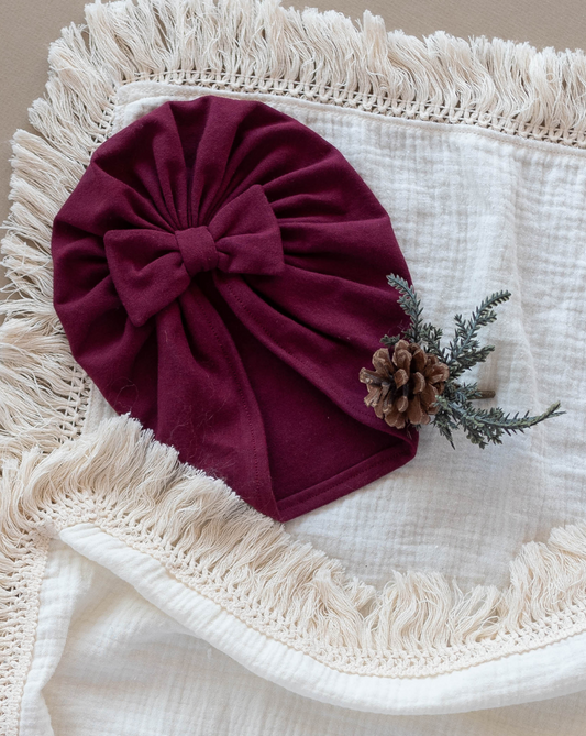Turban Hat | Wine - Velora