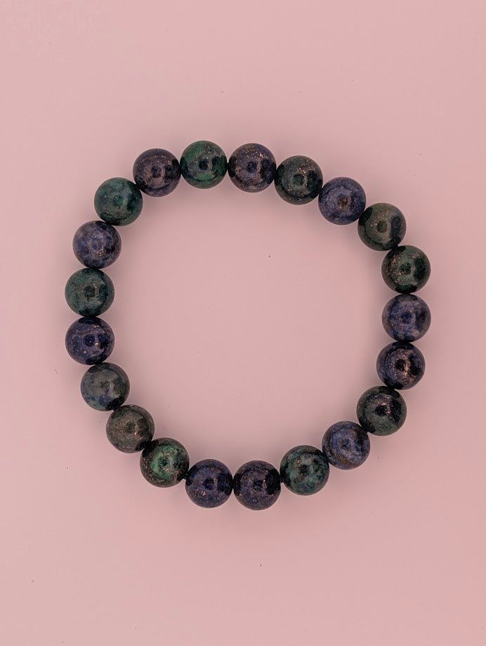 Chrysocolla Bracelet – 8mm Polished Beads