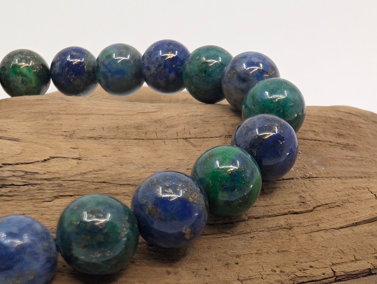 Chrysocolla Bracelet – 8mm Polished Beads