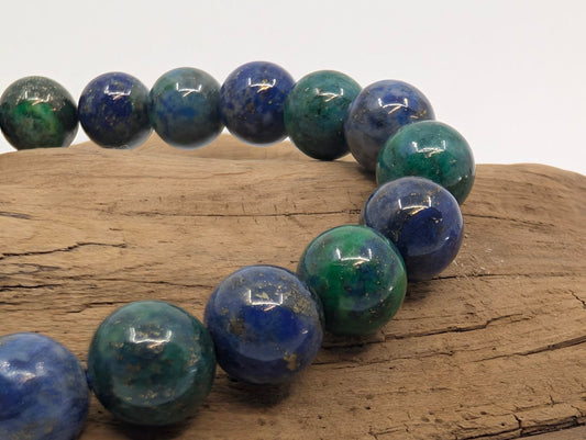 Chrysocolla Bracelet – 8mm Polished Beads