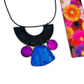 Chunky Art Deco Jewelry Set in Black, Blue Purple - Velora Luxury Fashion