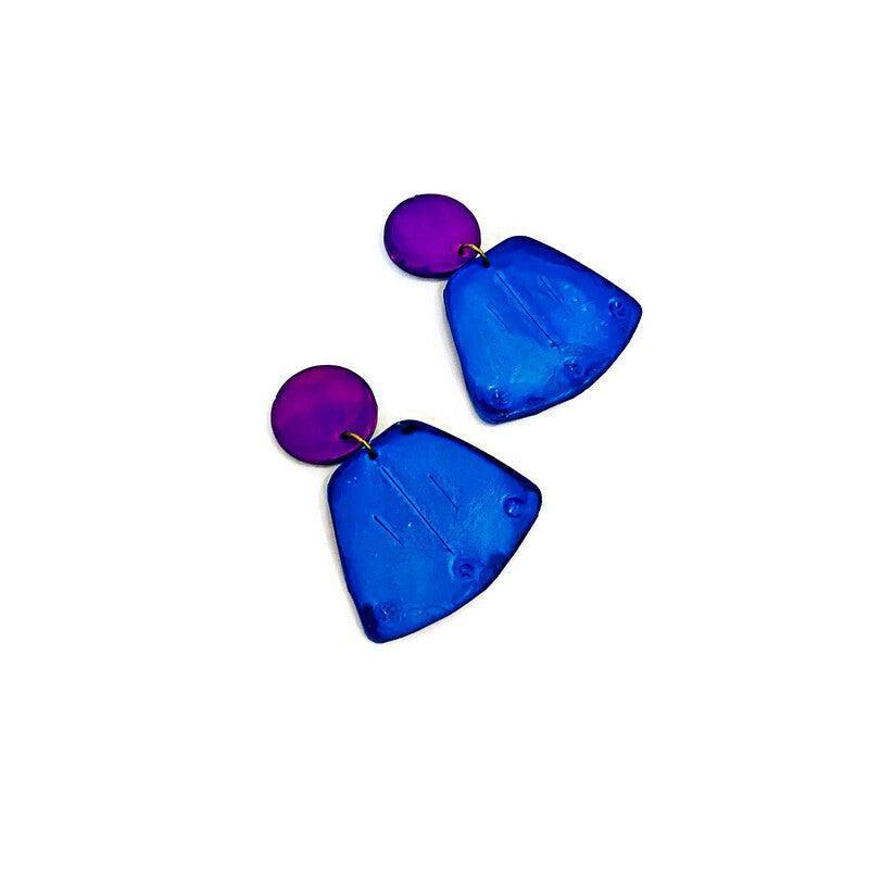 Chunky Art Deco Jewelry Set in Black, Blue Purple - Velora Luxury Fashion
