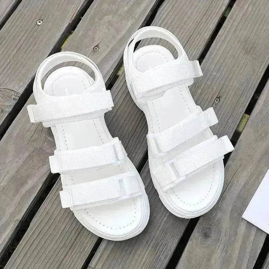Classy Trendy Women's Fashion Velcro Platform Casual Chunky Sandals - Velora
