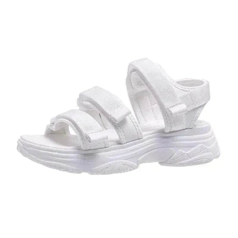 Classy Trendy Women's Fashion Velcro Platform Casual Chunky Sandals - Velora