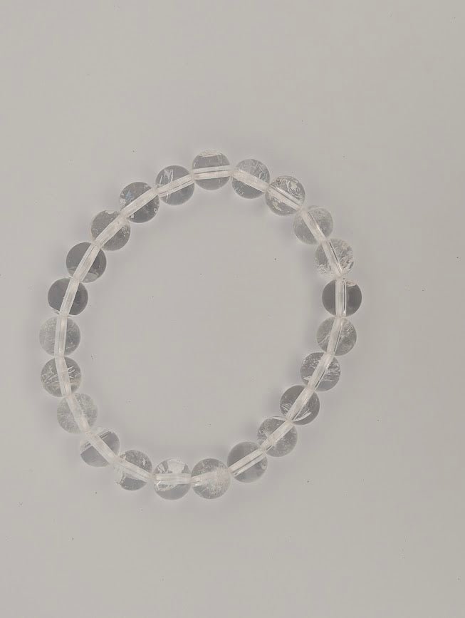 Clear Quartz Bracelet — 6mm & 8mm Beads