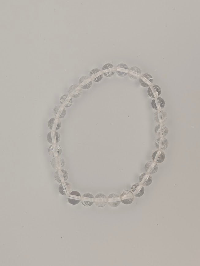 Clear Quartz Bracelet — 6mm & 8mm Beads