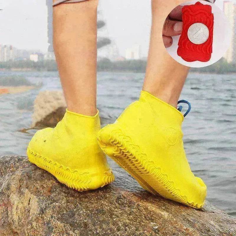 colorful Portable Silicone Waterproof Non-slip Shoe Cover - Velora