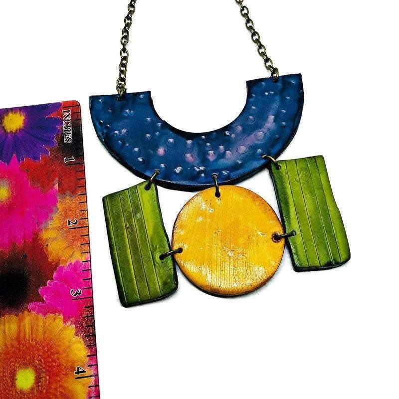 Geometric Jewelry Set with Statement Necklace & Large Earrings - Velora Luxury Fashion