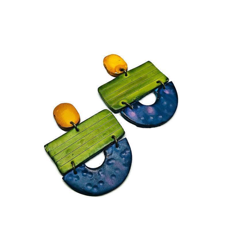 Geometric Jewelry Set with Statement Necklace & Large Earrings - Velora Luxury Fashion