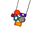 Colorful Statement Necklace with Geometric Style - Velora Luxury Fashion