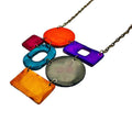 Colorful Statement Necklace with Geometric Style - Velora Luxury Fashion