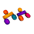 Colorful Statement Necklace with Geometric Style - Velora Luxury Fashion