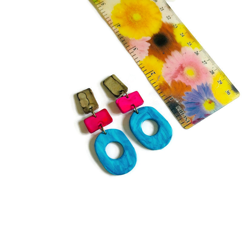 Colorful Geometric Jewelry Set Handmade - Velora Luxury Fashion