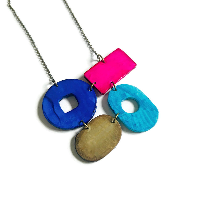 Colorful Geometric Jewelry Set Handmade - Velora Luxury Fashion