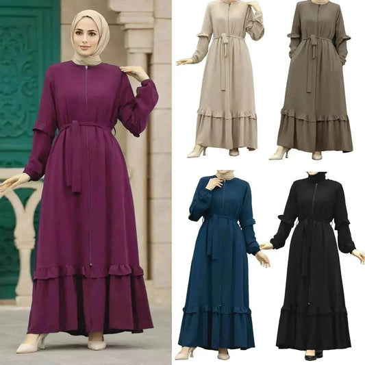 Conservative Hijab Abaya Dress for Arab Dubai Turkey Middle Eastern Women - Velora