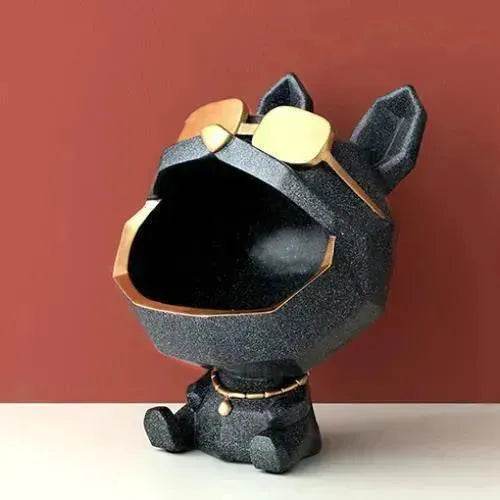 Cool Dog Figurine Big Mouth Dog Storage Box Home Decoration - Velora