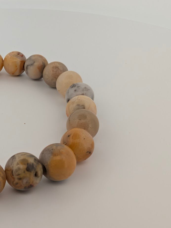 Crazy Lace Agate Bracelet – 6mm & 8mm Polished Beads