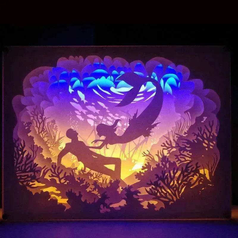 Creative 3D Hollow Paper-cut Light And Shadow Carving Lamp - Velora
