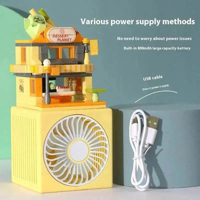 Creative Little Fan Street View Building Blocks Toy - Velora