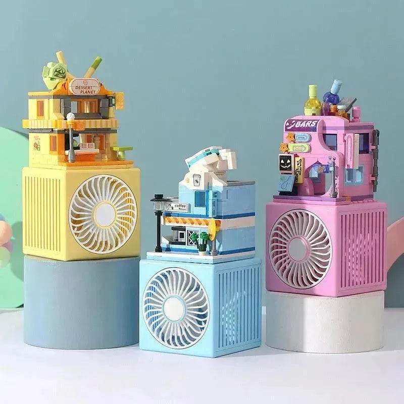 Creative Little Fan Street View Building Blocks Toy - Velora